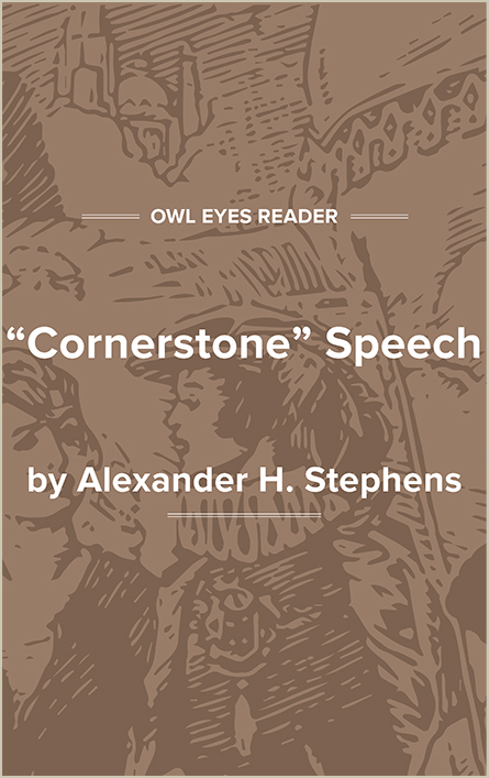 The "Cornerstone" Speech Cover Image