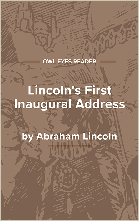 Lincoln's First Inaugural Address Cover Image