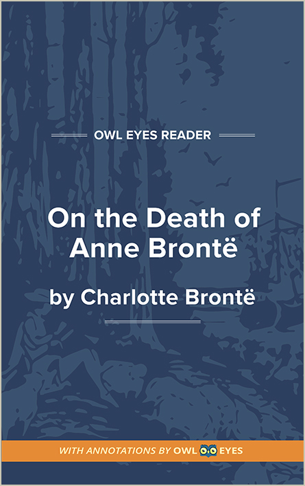 On the Death of Anne Bronte Cover Image
