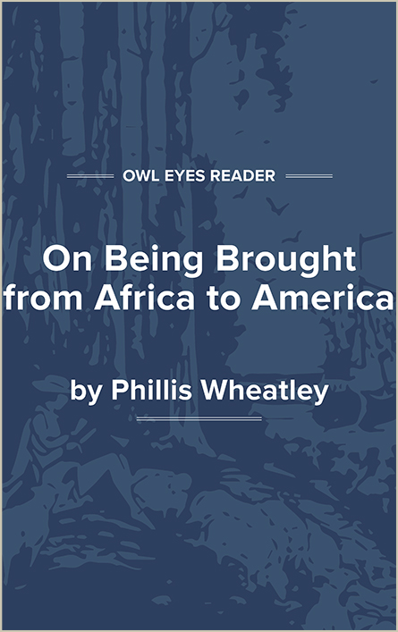 On Being Brought from Africa to America Cover Image