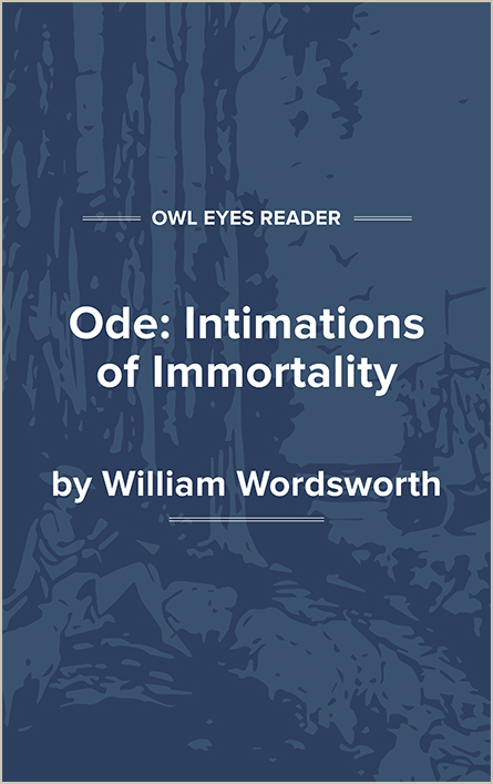 Ode: Intimations of Immortality Cover Image