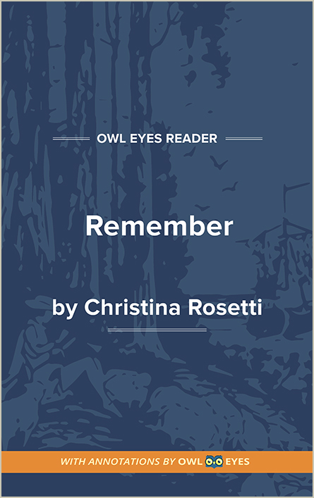 remember christina rossetti structure analysis