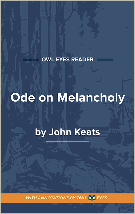 Ode on Melancholy Cover Image