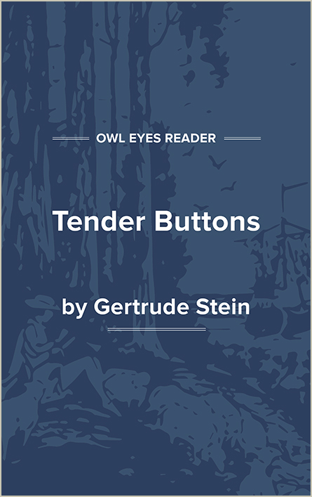 Tender Buttons Cover Image
