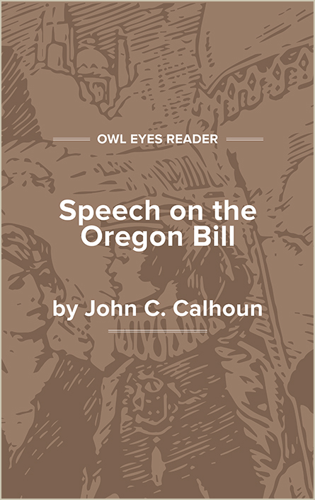 Speech on the Oregon Bill Cover Image