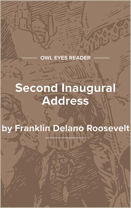 Second Inaugural Address of Franklin D. Roosevelt Cover Image