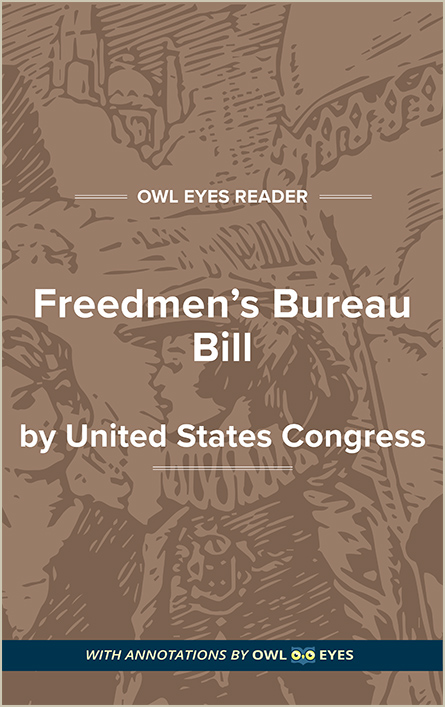 Freedmen's Bureau Bill Cover Image