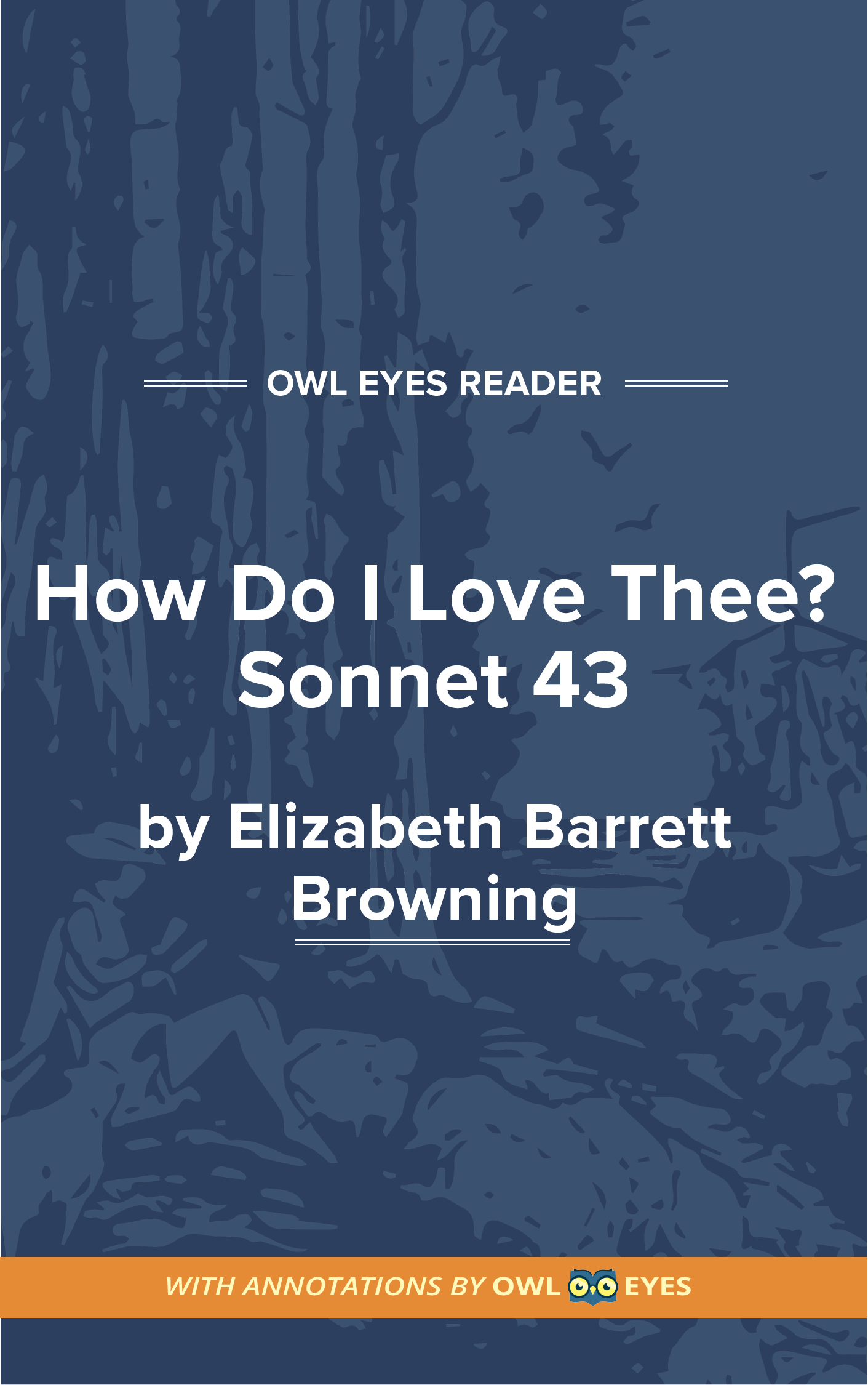 Literary Devices In How Do I Love Thee Owl Eyes