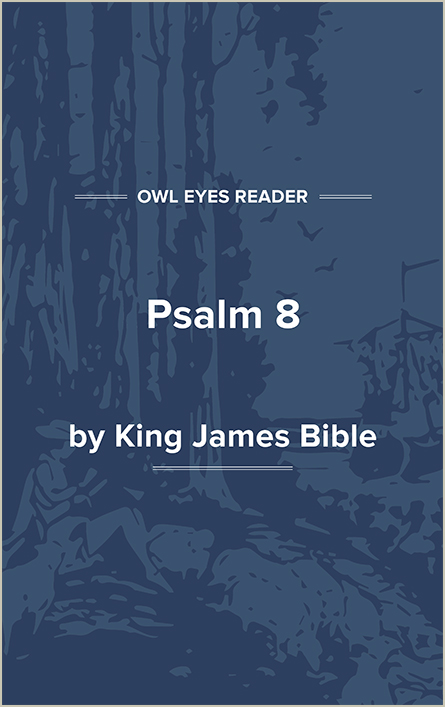 Psalm 8 Cover Image