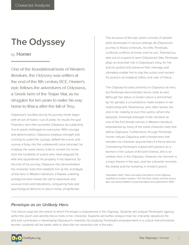 odyssey analysis